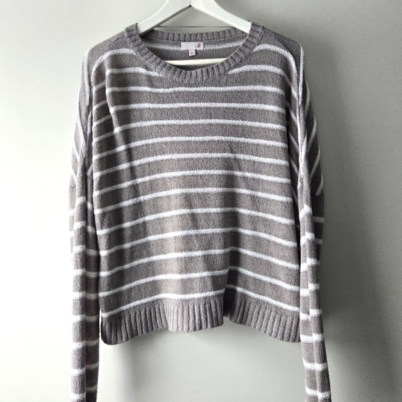 SO Sweaters - SO Sweater Women's Soft Acrylic Long Sleeve Striped XL